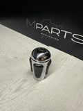 2004-2006 BMW E46 M3 SMG GEAR SHIFT KNOB NAPPA BLACK LEATHER / CHROME OEM