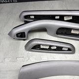 01-06 BMW E46 M3 Convertible Interior Armrests Trim Set Brushed Aluminum *Notes*