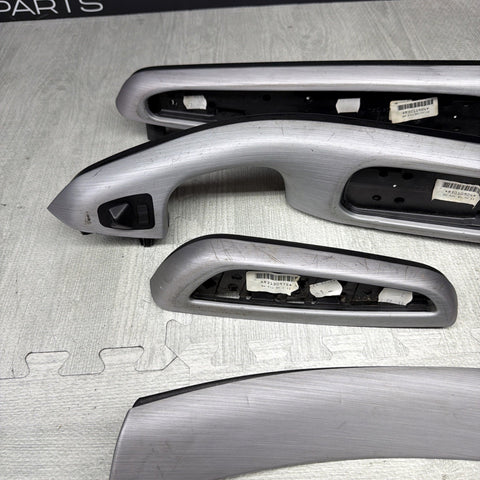 01-06 BMW E46 M3 Convertible Interior Armrests Trim Set Brushed Aluminum *Notes*