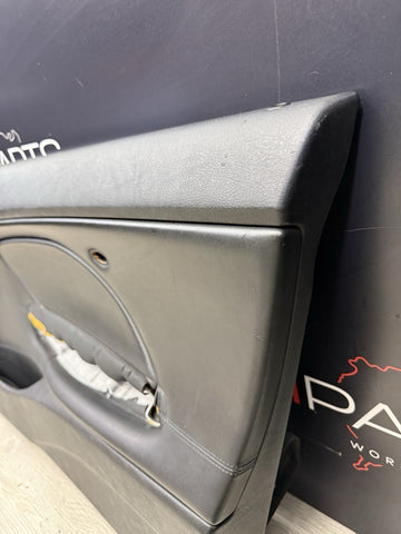 01-06 BMW E46 M3 PASSENGER RIGHT SIDE DOOR PANEL CARD BLACK OEM