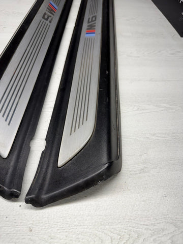 12-18 BMW M6 F12 Front Door Sills Cover Illuminated Trim Scuff Plate OEM *NOTE*