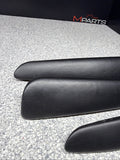 01-06 BMW E46 M3 Convertible Door Upper Arm Rest Armrest Pads Black