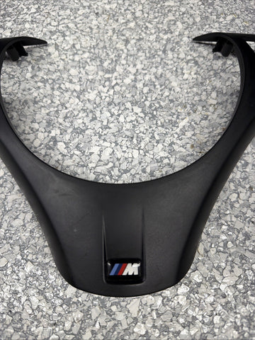 08-13 BMW E90 E92 E93 M3 Lower Steering Wheel Trim Cover Plate Black