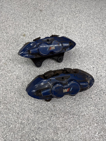 BMW 15-20 F80 F82 F83 M3 M4 Front Brake Calipers OEM Blue