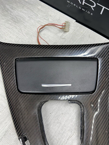 09-13 BMW E90 E92 M3 DCT CIC LEATHER CENTER CONSOLE TRIM 7903962 CARBON FIBER