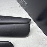 01-06 BMW E46 M3 Convertible Door Upper Arm Rest Armrest Pads Black