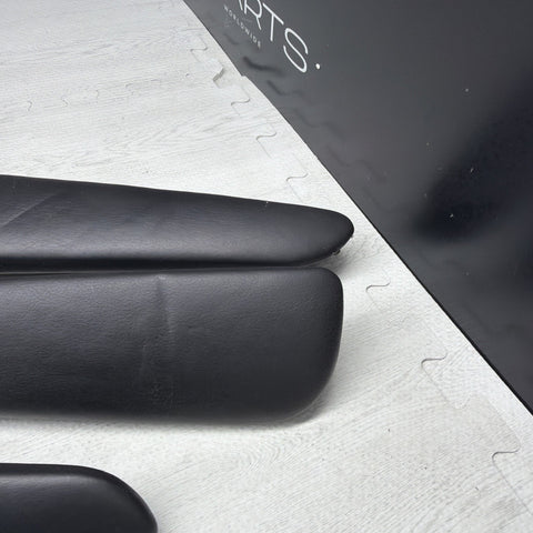 01-06 BMW E46 M3 Convertible Door Upper Arm Rest Armrest Pads Black