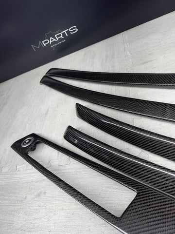 BMW E92 E93 M3 08-133 Carbon Fiber Interior  Console Panel Cover Trim Kit Set