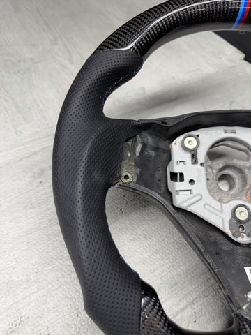 08-13 BMW E90 E92 E93 M3 OHC Carbon fiber Steering Wheel Tri Stitched Manual