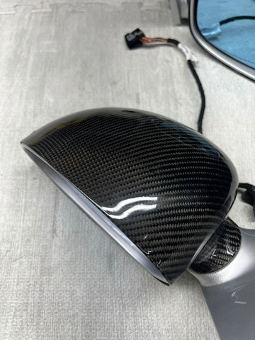 01-06 BMW E46 M3 Side View Door Mirrors Pair Carbon Fiber / Titanium Silver