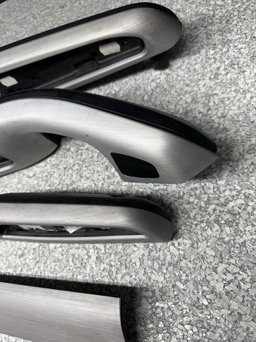 01-06 BMW E46 M3 Convertible Interior Armrests Trim Set Brushed Aluminum *1 Tab