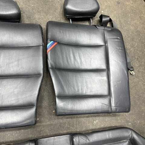 94-99 BMW E36 M3 Coupe Rear Back Rest Seats Vaders Black Leather Bench