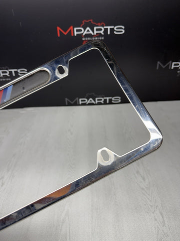 LICENSE PLATE FRAME BRACKET MOUNT HOLDER CHROME OEM BMW