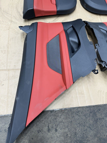 21-24 BMW G82 M4 Coupe Front & Rear Door Cards Panels 5143790492 Fiona Red