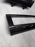 06-07 OEM BMW E63 E64 M6 Front Dash Center Console Carbon Trim 3pc Set