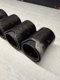 (4) BMW 15-20 F80 M3 F82 M4 Carbon Fiber Exhaust Tips 70MM