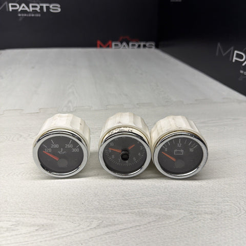 BMW Z3M Coupe Roadster Center Console Voltage Clock Oil Gauge Set 98-00 OEM