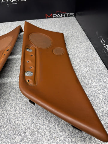 01-06 BMW E46 M3 Convertible Door Upper Arm Rest Armrest Pads Cinnamon