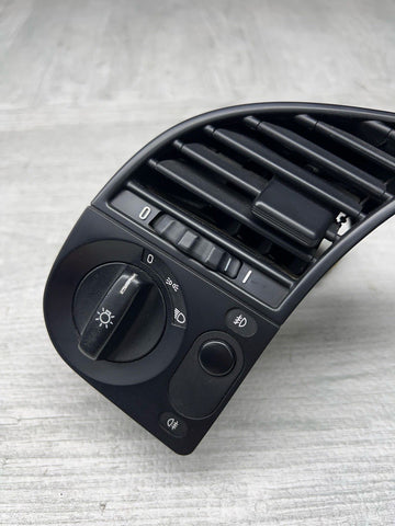 92-99 BMW E36 M3 LEFT DRIVER  AIR AC HEAT VENT GRILL W HEADLIGHT SWITCH