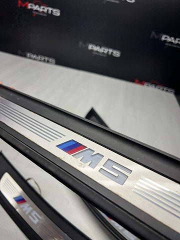 18-23 OEM BMW F90 M5 Door Sills Illuminated Covers Trims Scuff Plates SET