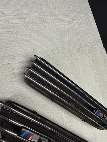 01-06 BMW E46 M3 Fender Vent Grilles Grills Trims Chrome OEM Clean Emblems