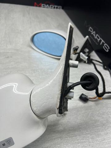 01-06 BMW E46 M3 Side View Door Mirrors Pair Alpine White