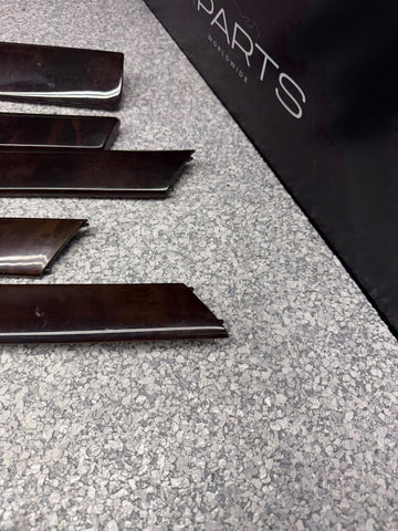 99-05 BMW E46 Sedan 8-Piece Interior Wood Trim Set Center Console OEM *Notes*