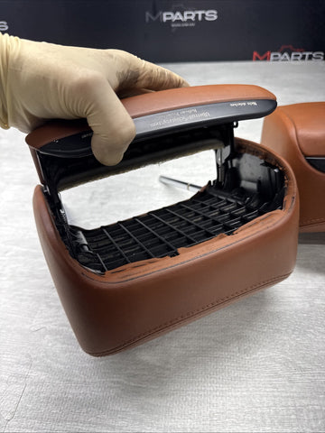 2001-2006 BMW E46 M3 Convertible Cinnamon Rear Headrests Head Rests Pair OEM