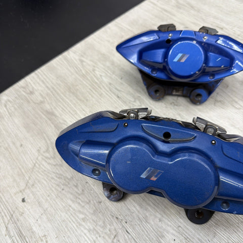 OEM BMW F80 F83 M3 M4 Front Rear 380/370mm Brake Calipers SET Brembo Blue