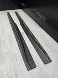 Carbon Fiber Rocker Panel Side Skirt Extensions 15-18 BMW F80 M3 Sedan