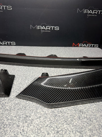 NEW Carbon Fiber V Style Front Bumper Lip 21-26 BMW G80 G82 G83 M3 M4