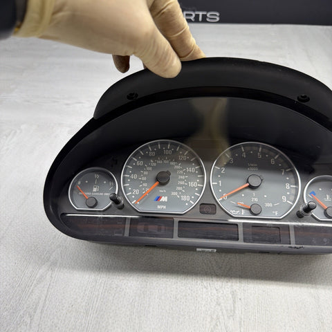 2001-2006 BMW E46 M3 Instrument Cluster Speedometer Spedometer SMG *Crack*