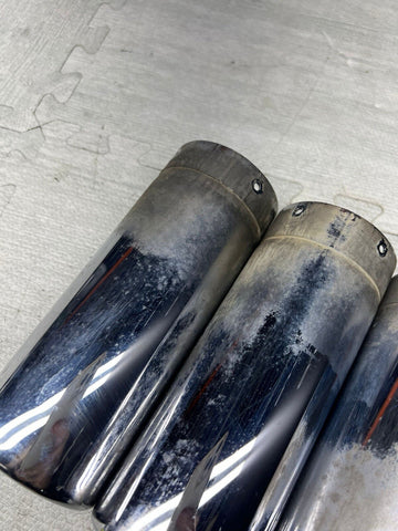 08-13 OEM BMW E92 E93 M3 S65 Rear Exhaust Quad Muffler Tips (4)