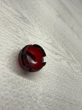 01-06 BMW E46 M3 Rearview Rear View Oval Mirror Red Nose Alarm Cap Cover