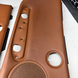 01-06 BMW E46 M3 Convertible Rear Left Right Door Cards Panels Trims Cinnamon