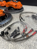 NEW 01-06 BMW E46 M3 BREMBO Big Brake Kit Orange Calipers Rotors Set Plug Play