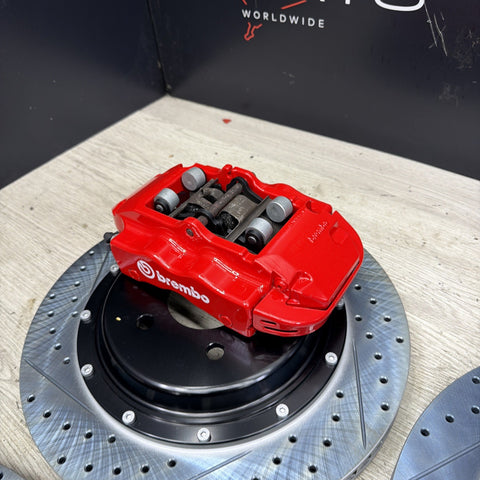 NEW 95-99 BMW E36 M3 BREMBO Big Brake Kit Red Calipers Rotors Set Plug Play