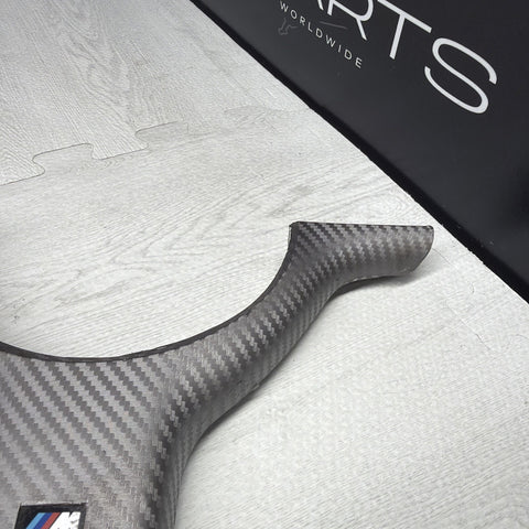 OEM 01-06 BMW E46 M3 Lower Steering Wheel Trim Cover Plate Wrapped Grey