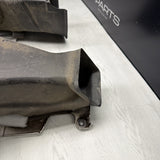 BMW E46 M3 OEM (2001-2006) BRAKE AIR INLET DUCTS + BRACKETS PAIR *2 BROKEN TABS*