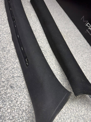 01-06 BMW E46 M3 Coupe Front A Pillars Black Original OEM Pair *Notes*