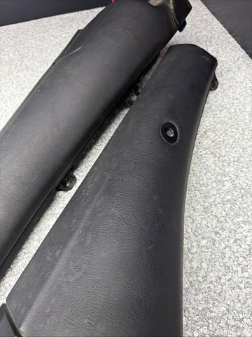 01-06 BMW E46 M3 Convertible Rear Top Lateral Trim Panel Pair Black OEM *notes*