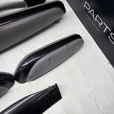 01-06 BMW E46 M3 Convertible Interior Armrests Trim Set Piano Black *Notes*