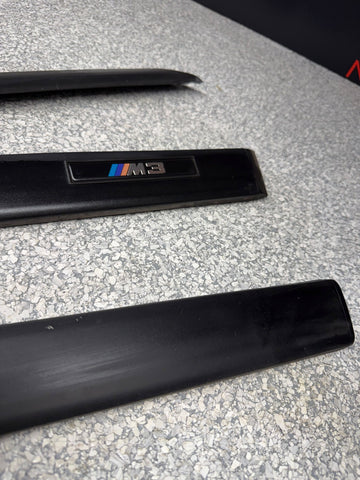 1992-1998 BMW E36 M3 Sedan Black Door Mouldings Trims OEM
