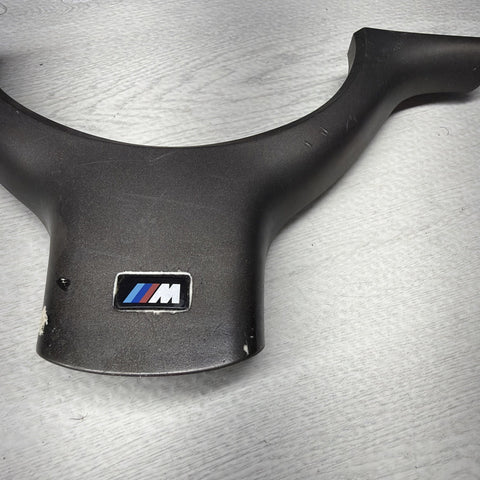 OEM 01-06 BMW E46 M3 Lower Steering Wheel Trim Cover Plate Titan Shadow Grey