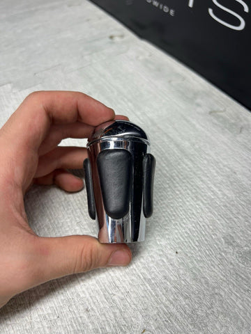 2004-2006 BMW E46 M3 SMG GEAR SHIFT KNOB NAPPA LEATHER CHROME OEM