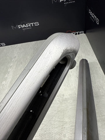 01-06 BMW E46 M3 Brushed Aluminum/Grey Door Trim Armrests Front
