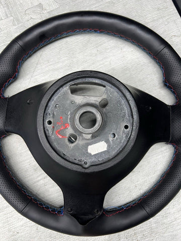 REWRAPPED Perforated BMW Steering Wheel 01-06 E46 M3 Stock MANUAL 32342282020