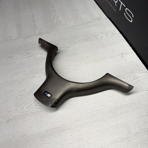 OEM 01-06 BMW E46 M3 Lower Steering Wheel Trim Cover Plate Titan Shadow Grey