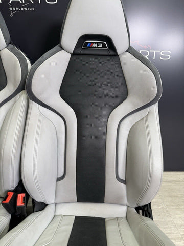 BMW 21-24 G80 M3 Sedan Front Seats Silverstone Leather Powered