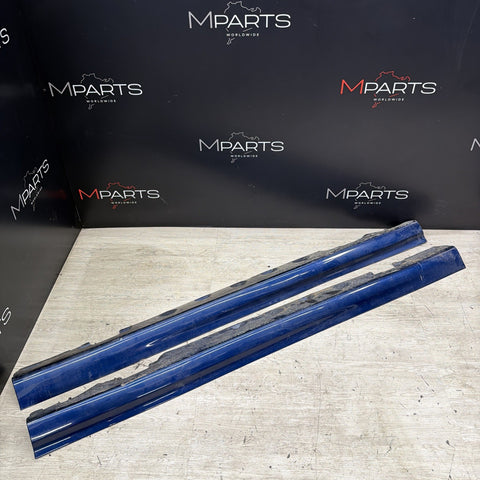 01-06 BMW E46 M3 Rocker Panel Side Skirts OEM Topaz Blue